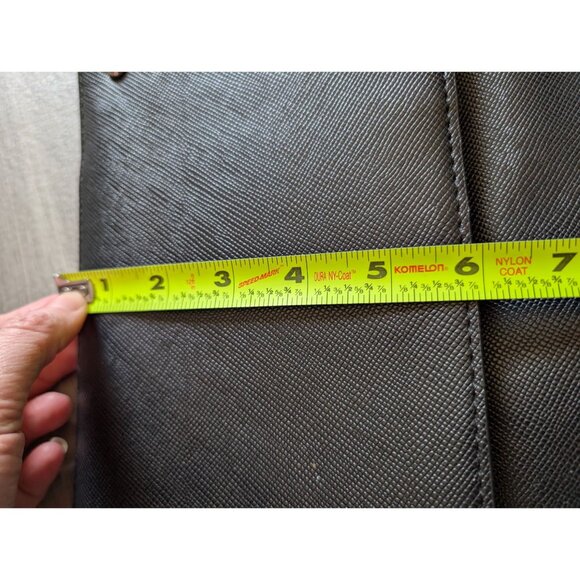 London Fog Black Leather-Like Large Tote Satchel Bag With Silver Hardware & Dual - Picture 11 of 11